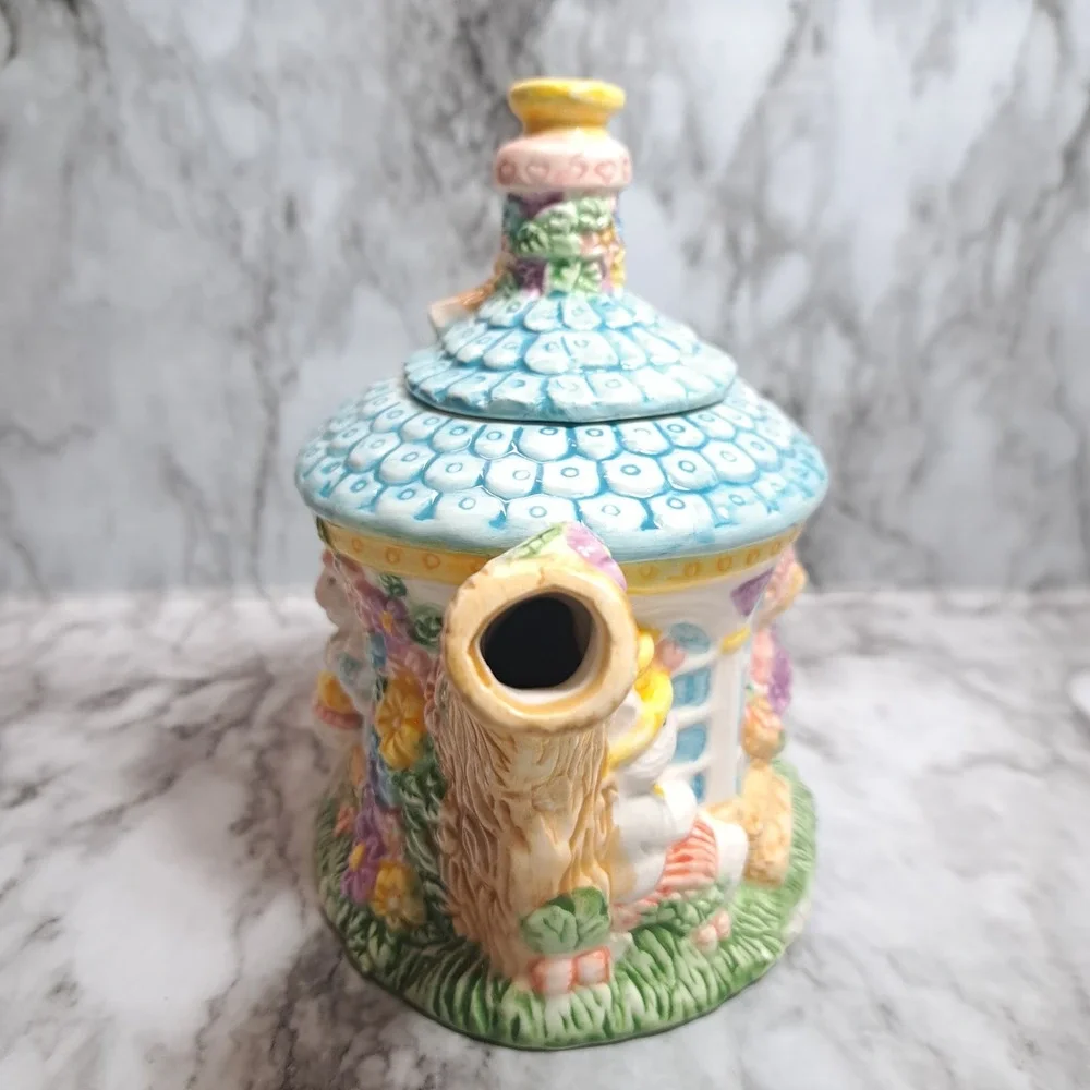 Mercuries 2002 Ceramic Garden Party Springtime Tea Pot Rabbit Easter Bunny‎